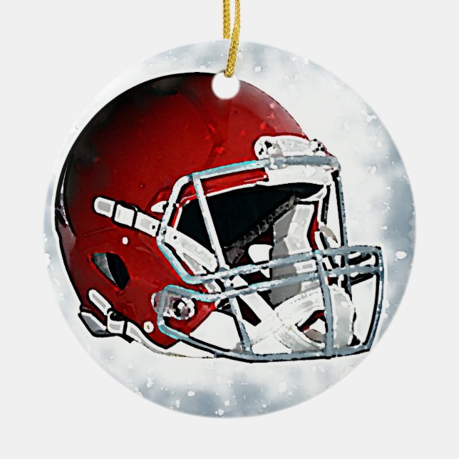 Football Ceramic Tree Decoration (Front)