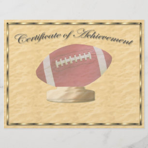 Football Certificate of Achievement