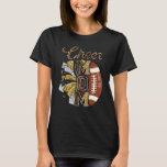 Football Cheer Mum Leopard Sports  Football Player T-Shirt<br><div class="desc">Football Cheer Mum Leopard Sports  Football Players</div>