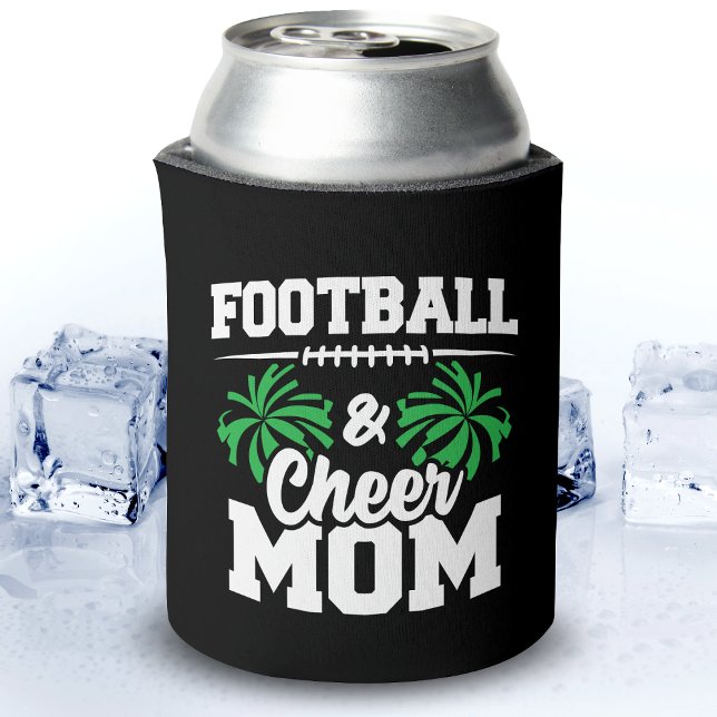Football Cheer Squad School Sports Games Proud Mum Can Cooler (Creator Uploaded)