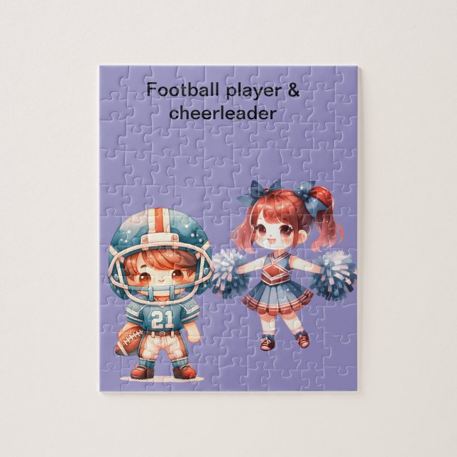 Football & Cheerleader Jigsaw Puzzle (Vertical)
