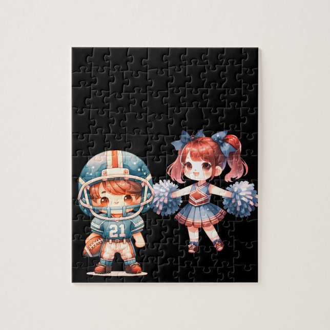 Football & Cheerleader Jigsaw Puzzle (Vertical)