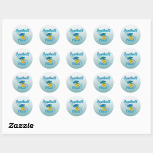 Football Chick #3 Classic Round Sticker