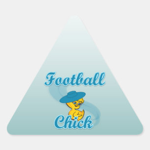 Football Chick #3 Triangle Sticker