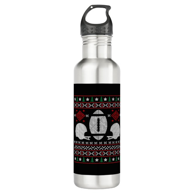 FOOTBALL CHRISTMAS   710 ML WATER BOTTLE (Front)