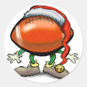 Football Christmas Classic Round Sticker