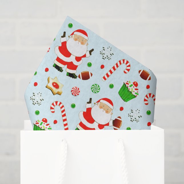 Football Christmas Gift Tissue Paper (Gift Bag)