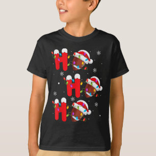 Football Christmas Ho Ho Ho Santa Srts Player Funn T-Shirt