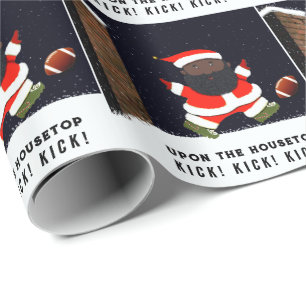 Football Christmas Holiday Gift Wrapping Paper