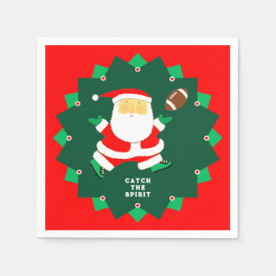 Football Christmas Holiday Party Napkin