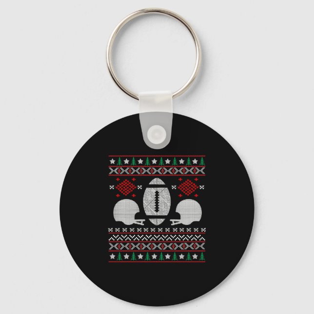 FOOTBALL CHRISTMAS   KEY RING (Front)