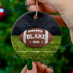 Football Christmas Ornament for Men & Boys