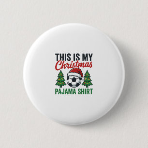 Football Christmas Pajama Shirt 6 Cm Round Badge