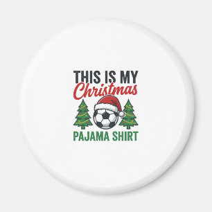 Football Christmas Pajama Shirt Magnet