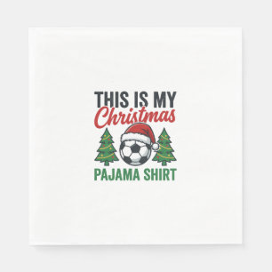 Football Christmas Pajama Shirt Napkin