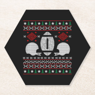 FOOTBALL CHRISTMAS   PAPER COASTER