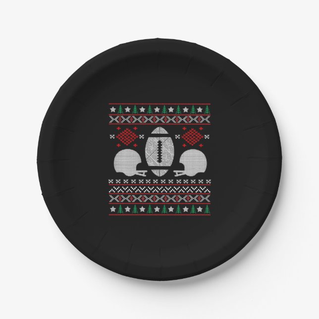 FOOTBALL CHRISTMAS   PAPER PLATE (Front)