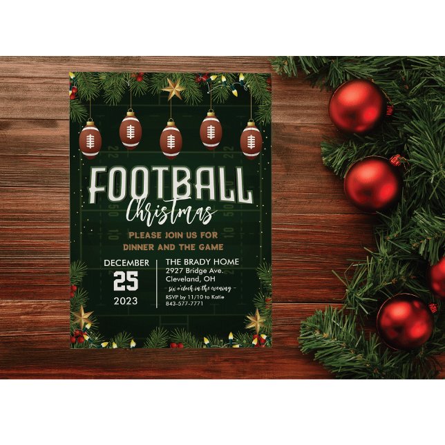 Football Christmas Party Dinner Invitation (Creator Uploaded)