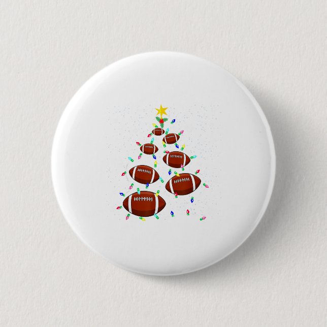 Football Christmas Tree Light Xmas Football Boys G 6 Cm Round Badge (Front)