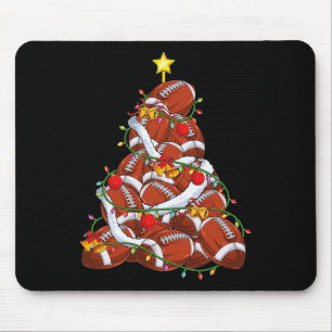 Football Christmas Tree Xmas Pyjamas Player Coach Mouse Pad