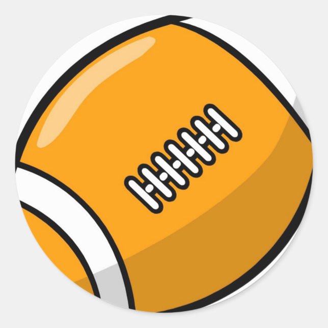 Football Classic Round Sticker (Front)