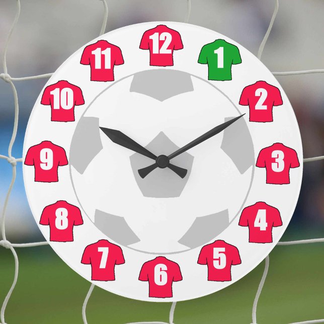 Football Clock - with Red Shirts (Creator Uploaded)
