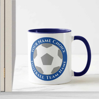 Football Club Design in Blue Mug
