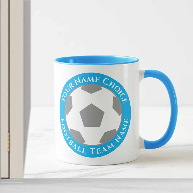 Football Club Design in Light Sky Blue Mug (Creator Uploaded)