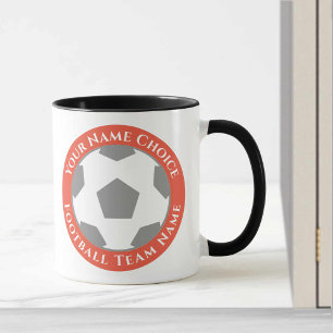Football Club Design in Orange Mug