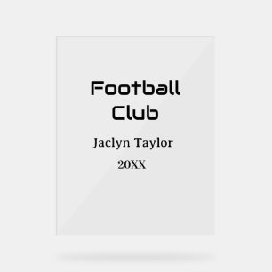 FOOTBALL CLUB FIFA WORLD CUP NAME YEAR PARTY ACRYLIC SIGN