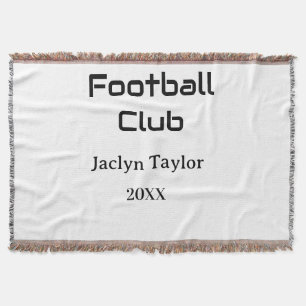 FOOTBALL CLUB FIFA WORLD CUP NAME YEAR PARTY THROW BLANKET