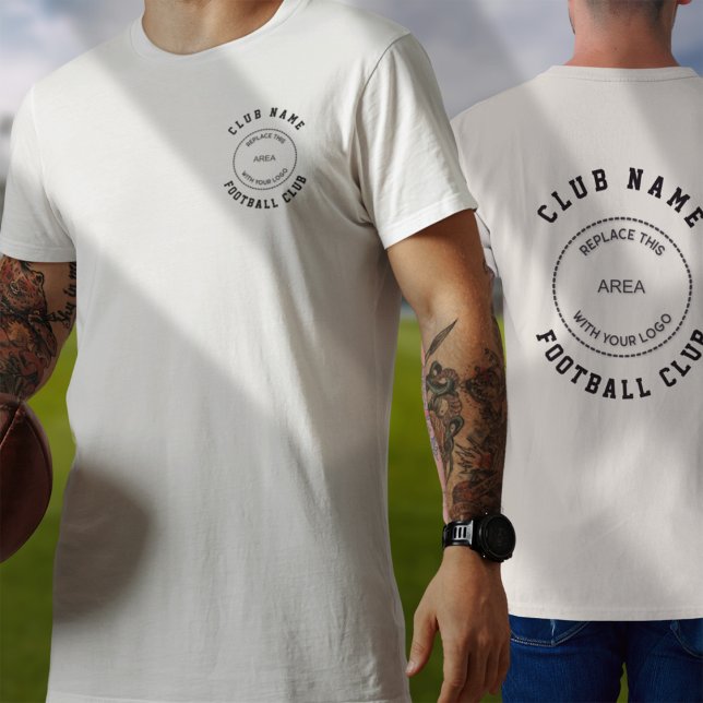 Football Club Name Logo Front Back T-Shirt (Creator Uploaded)