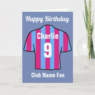 Football Club Shirts to Customise Card