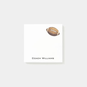 Football Coach Add Name 3 x 3 Post-it Notes