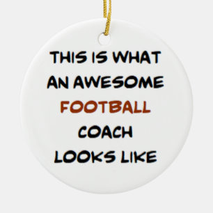 football coach, awesome ceramic tree decoration
