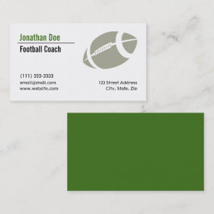 Football Coach Business Card