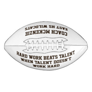 Football Coach Gift: Name & Quote Football
