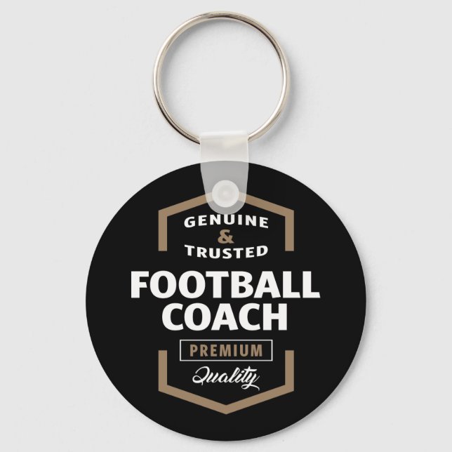 Football Coach Logo Gift Ideas Key Ring (Front)