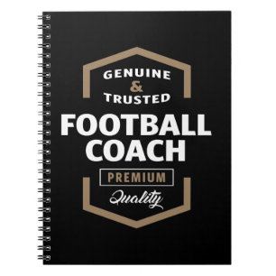 Football Coach Logo Gift Ideas Spiral Notebook
