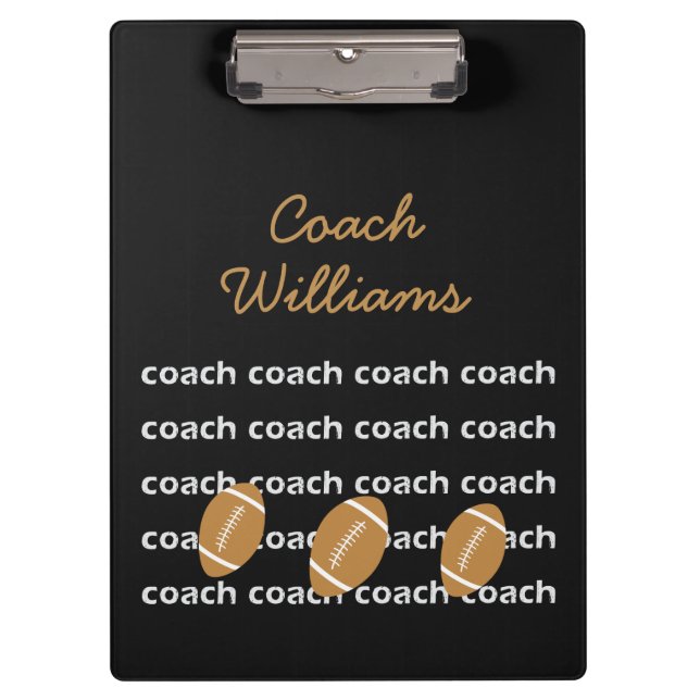 Football Coach Personalised Clipboard (Front)