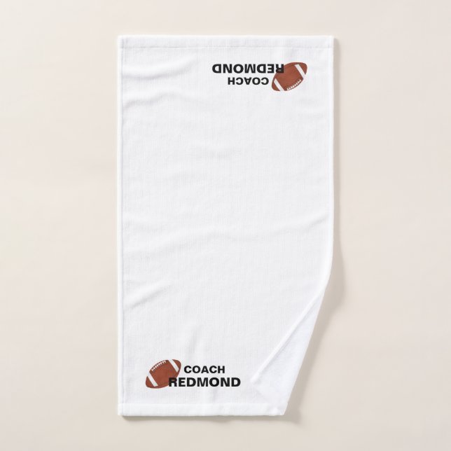 Football Coach Personalised Hand Towel (Hand Towel)