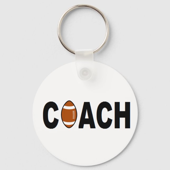 Football Coach Personalised Key Ring (Front)