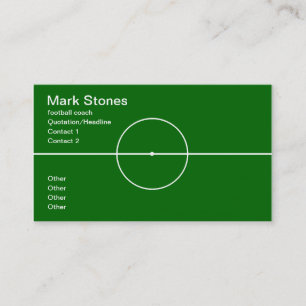 Football coach professional business card