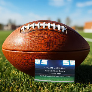 Football Coach Sports Stadium Photograph Business Card