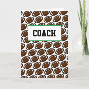 Football COACH Thankyou Team Sports Players Card