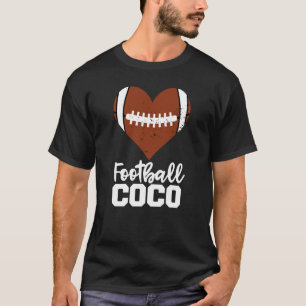 Football Coco Football Heart Grandma Coco T-Shirt