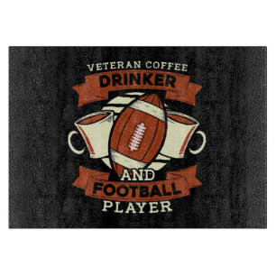 Football Coffee Cutting Board