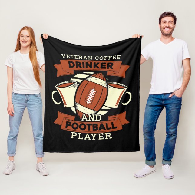 Football Coffee Fleece Blanket (In Situ)