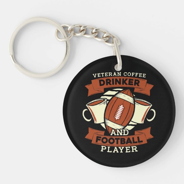 Football Coffee Key Ring (Front)