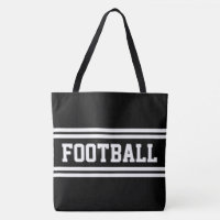 FOOTBALL Cool Athletic Black White Racing Stripes